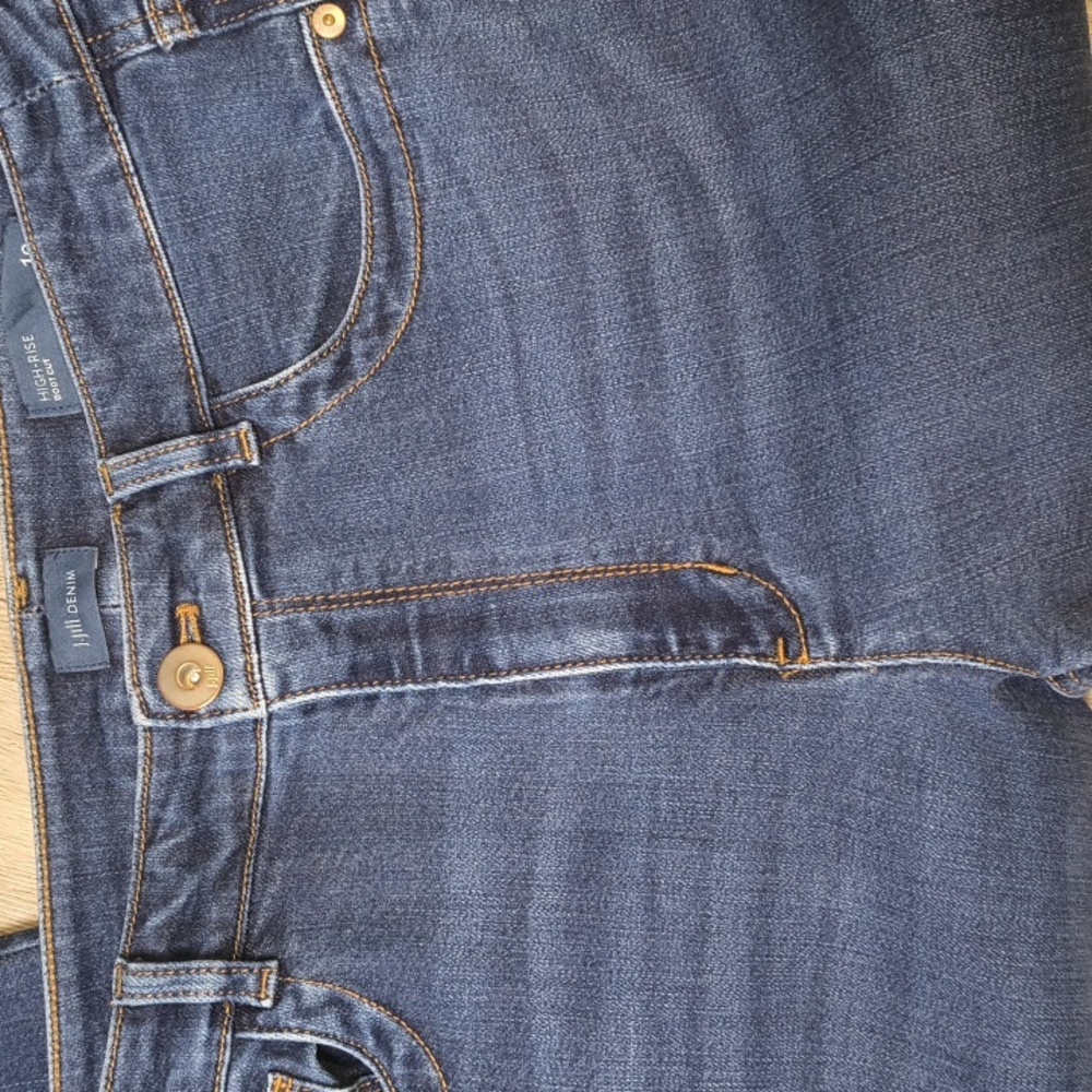 sac733 🧵J.Jill High Rise Boot Cut Size 10 w/ 30" Inseam Jeans - Picture 3 of 8